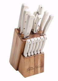 14 Piece Cutlery Knife Set Pioneer Woman Cowboy Rustic Linen Knife Wood Block Ebay Knife Set Kitchen Cowboy Rustic Knife Block Set
