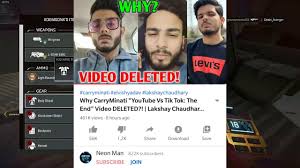 Some fans justify their outrage over the youtube vs. Why Carryminati Youtube Vs Tiktok The End Vedio Delete Youtube