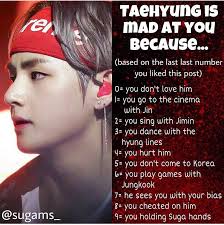 According to v, rm is the least scary member when he's angry. Why Is Taehyung Mad At You Comment Below Army S Amino