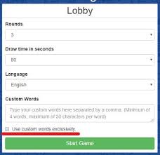 One game consists of a few rounds in which every round someone has to draw their chosen word and others have to guess it to gain points! Skribbl Io Custom Words Lists Pokemon More Gaminggem