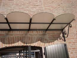 Pensilina In Ferro E Vetro Tende Da Sole Per Finestra Plafoniera Tettoia Per Patio
