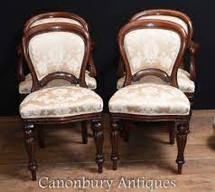 Dealers with the most listings for antique set dining chairs upholstered. Set 4 Victorian Balloon Back Dining Chairs Upholstered Arm Char