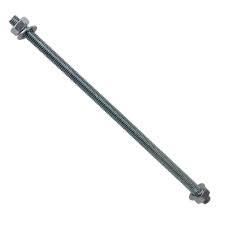 Lot De 2 Tiges Filetees Acier Zingue L 200 X Diam 6 Mm Standers Tige Filetee Acier Tige