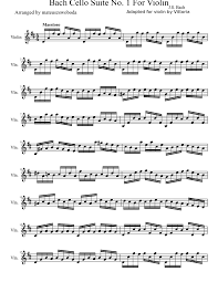 Cello Suite No 1 In G Major Piano Sheet Music Print And Download In Pdf Or Midi Bach Cello Suite No 1 For Violin This Score Was Originally Arranged By Mate Partituras Saxofone Alto Partitura Para Violino