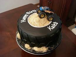 Monster Wheel Cake Truck Birthday Cakes Tire Cake Monster Truck Birthday Cake