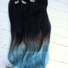 We found the prettiest and coolest blue ombré hair color ideas, including shades of bright blue, soft this blue ombré has such a smooth transition—don't you love how it moves from brunette to blue to an i'm highkey obsessed with this black to blue ombré. Blue Ombre Hair Extensions Blue Dip Dye From Ninas Creative
