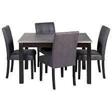 Sk new interiors dining room set of 6 yumiko chairs and extendable round dining table kitchen modern solid wood w/padded seat, white color. Signature Design By Ashley Garvine 5 Piece Rectangle Dining Room Table Set Royal Furniture Dining 5 Piece Sets