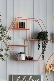 Rose Gold Hexagon Shelf Rose Gold Room Decor Gold Room Decor Rose Gold Bedroom Decor