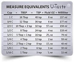 u taste professional measurement conversion chart