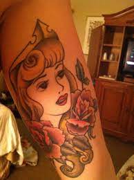 Aurora Briar Rose By Scotty At Traditional Tattoo Slo Disney Tattoos Traditional Tattoo Cool Tats