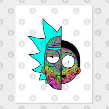 Our goal is to keep old friends. Psychedelic Rick And Morty Halves Rick And Morty Posters And Art Prints Teepublic Uk