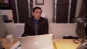 24+] michael scott wallpapers on wallpapersafari. Apple Macbook Pro Laptop Used By Steve Carell Michael Scott In The Office Season 5 Episode 23 Michael Scott Paper Company 2009