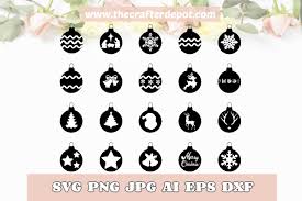 Download free christmas vectors and other types of christmas graphics and clipart at freevector.com! Bundle Christmas Ornaments Vector Svg Graphic By Designioart Creative Fabrica