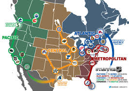 1 the nhl board of governors review and approve the relocation of any member club. Robert Jarvie Op Twitter Xordok Vegaskotr Nhl Nhlmaps Nhlhouston Nhltoseattle Zonenordiques The Four Division Thing Is Going To Change Bettman Said He Wanted To Go To More Divisions Smaller Of Teams
