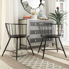 Homesullivan Walker White Wood And Metal Low Back Dining Chair Set Of 2 40551c Wh3a2pc The Home Depot Low Back Dining Chairs Dining Chairs Wood Dining Chairs