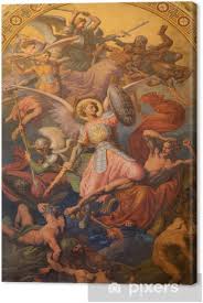 Tableau Sur Toile Vienne Archange Michael Et La Guerre Avec Les Mauvais Anges Pixers Nous Vivons Pour Changer
