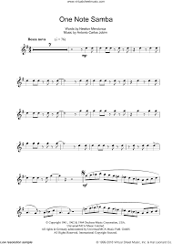 Pdf, txt or read online from scribd. Jobim One Note Samba Samba De Uma Nota Sheet Music For Flute Solo