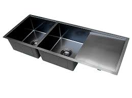 Not only is it beautiful to look at, but with a certain. Handmade Stainless Steel Kitchen Sink Double Bowls With Drainer 111cm X 45cm Pvd Black Jinggong Trading Kitchen Sinks