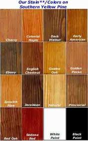 Stain Chart On Yellow Pine Staining Wood Wood Stain Colors Pine Stain Colors