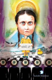 Greta Thunberg Onu 2019 Caricature Work Illustration Greta Caricature