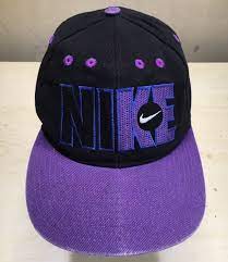 Nike Snapback Black Purple Hat Rare Just Do It Logo 90s Etsy Purple Hats Logo Snap Hats