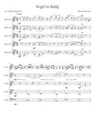 Vogel Im Kafig Wip Sheet Music For French Horn Mixed Quintet Musescore Com