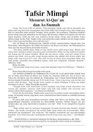 Pun, urusan mimpi diatur dalam agama yang mulia ini. Tafsir Mimpi