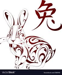 Rabbit As Symbol For Chinese Zodiac Vector Image On Vectorstock In 2020 Chinese Zodiac Signs Chinese Zodiac Tattoo Chinese Zodiac Signs Rabbit