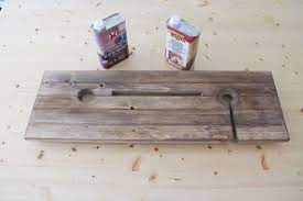 Bring nature to the tub with gorgeous teak wood bath caddy, complete with rustic live edges. Sofia Clara Diy Bath Tray