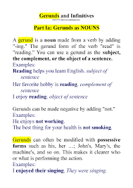 The gerund in the sentence is eating. Gerunds Infinitives 1 Studocu