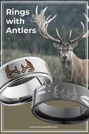 Rings With Antlers In 2021 Hunting Wedding Bands Deer Wedding Ring Hunting Ring