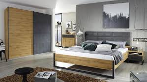 Schlafzimmer set valencia modern 180x200 cm / mit schrank. Schlafzimmer Set Tampa 4 Tlg Eiche Anthrazit 180x200 Cm