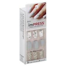 Impress Press On Nails Gel Manicure Yeah Boy Walmart Com Fake Nails For Kids Press On Nails Gel Manicure