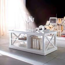 Free delivery on thousands of items. Halifax White Coffee Table With Magazine Shelves And Criss Cross Sides