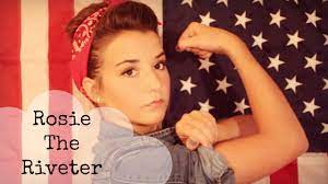 Rosie The Riveter Makeup Hair And Outfit Halloween Tutorial Halloween Tutorial Rosie The Riveter Rosie The Riveter Halloween