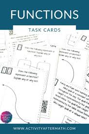 Functions Task Cards With Qr Codes In 2020 Task Cards Math Task Cards Secondary Math