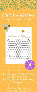 Debt Free Chart Little Working Bee Planner Journal