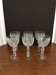 See more ideas about crystal stemware, crystal drinking glasses, vintage crystal. Vintage Crystal Wine Goblets Faceted Stem 7 Inches Tall Etsy Wine Goblets Vintage Crystal Wine