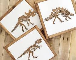 Sale Dinosaur Rustic Wood Decor Set Rustic Nursery Decor Boys Bedroom Decor Dinosaur Room Kids Playroom Decor