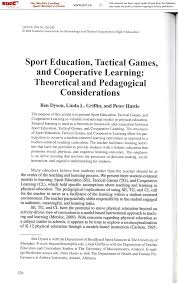 We want their use to be rare and situational, but add value when used. Pdf Sport Education Tactical Games And Cooperative Learning Theoretical And Pedagogical Considerations