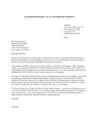 Cover Letter Samples