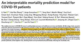 The story of ye chen bahasa indonesia pdf. Eric Topol On Twitter The Importance Of 3 Blood Test Results For Predicting Mortality From Covid19 Ldh Lymphocyte Count And C Reactive Protein Https T Co Bpbglkm6hs Just Published Natmachintell A Nice Example Of Machine Learning