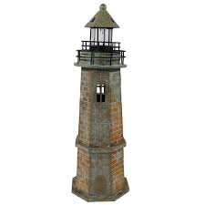 Choose from many different lighthouses constructed of stucco, wood, stone, or polywood. Sunnydaze Decor Solar Led Nautical Lighthouse Statue Decor Gsi 721 The Home Depot