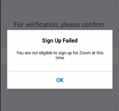 How am i supposed to fix this? Fix You Are Not Eligible To Sign Up For Zoom At This Time Error