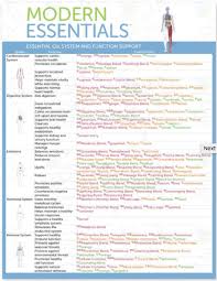 modern essentials essential oil system and function support reference chart singular