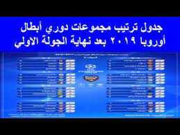 جدول نقل مباريات دورى ابطال اوروبا 2019. Ø¬Ø¯ÙˆÙ„ ØªØ±ØªÙŠØ¨ Ù…Ø¬Ù…ÙˆØ¹Ø§Øª Ø¯ÙˆØ±ÙŠ Ø£Ø¨Ø·Ø§Ù„ Ø£ÙˆØ±ÙˆØ¨Ø§ 2019 Ø¨Ø¹Ø¯ Ù†Ù‡Ø§ÙŠØ© Ø§Ù„Ø¬ÙˆÙ„Ø© Ø§Ù„Ø§ÙˆÙ„ÙŠ Youtube