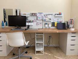 How much does it cost? Ikea Desk With Alex Drawer Jonaxel Shelf And Saljan Countertop Ikeahacks