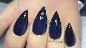 Black And Blue Ombre Stiletto Nails Black Blue Ombre Nails Blue Ombre Nails Black Ombre Nails Black To Blue Ombre
