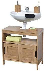 Cabinets for pedestal bathroom sinks. Evideco 9900195 Non Pedestal Bath Under Sink Vanity Cabinet Mahe Bamboo Buy Online At Best Price In Uae Amazon Ae