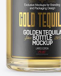 Download Golden Tequila Bottle W Paper Tube Mockup In Bottle Mockups On Yellow Images Object Mockups PSD Mockup Templates
